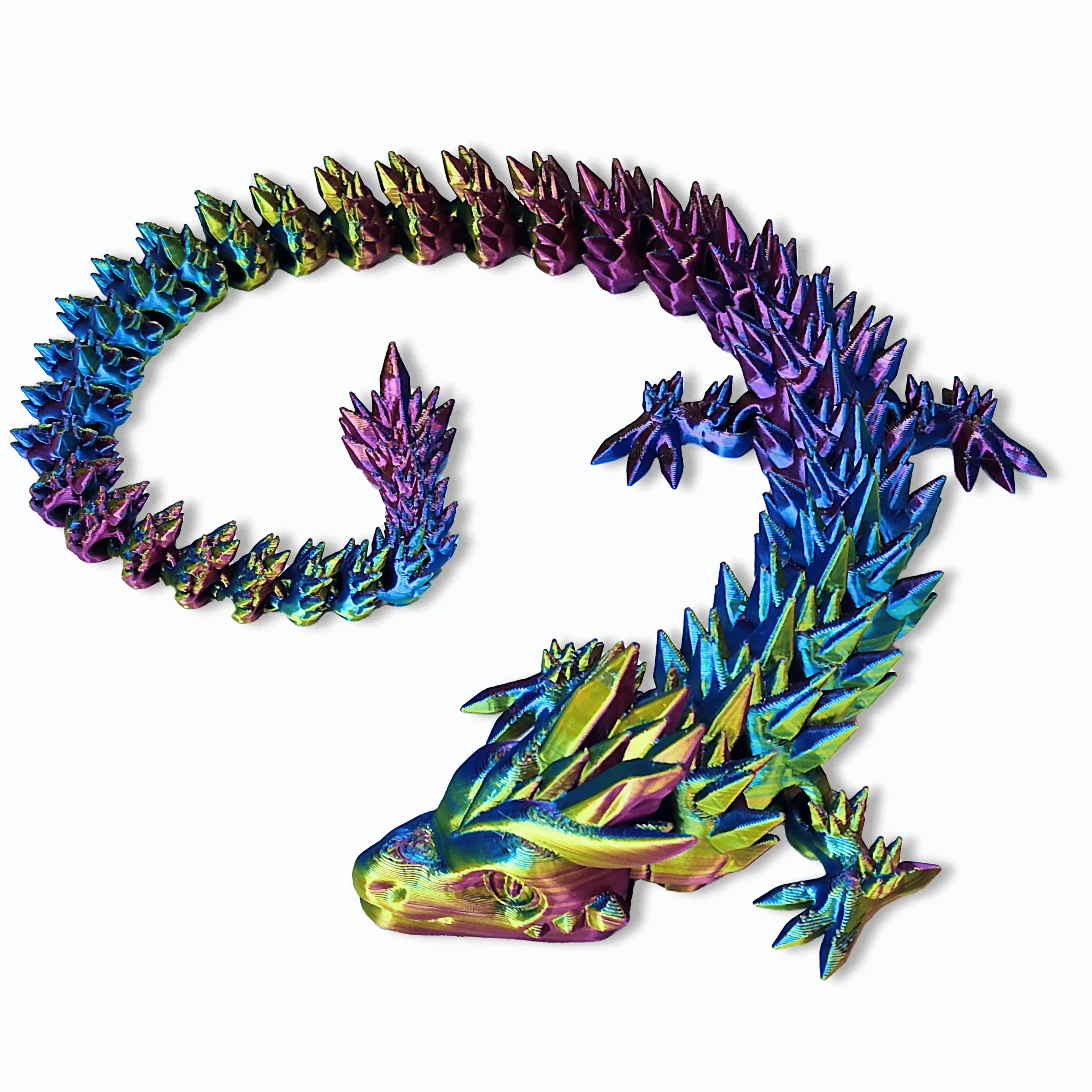 Huge 30" Color-Changing, Articulated Dragon - Made in USA - 3D Printed, Bigger Than 3D Dragon 24
