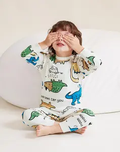 【CICIIBEAR】Children's pure cotton underwear set for children's warmth 2-piece boy little jacket 12 husky boys pants sensory sock suit head socks cartoon dinosaur print toddler comfortable Boys Mystery Outfit Set perfect Santa Stripes casual easter sets