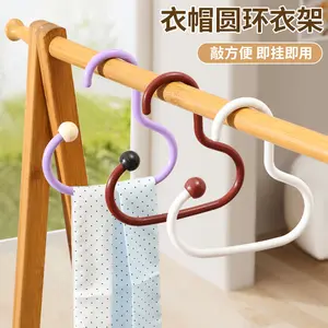 Three-color Pack Hooks, Dopamine-style Home Closet Hooks, Punch-free Wardrobe Storage Rack for Ties, Belts and Scarves