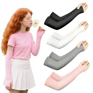 Women's UV Protection Ice Sleeves with Thumb Hole, Stretchable Moisture-Wicking Arm Covers for Outdoor Activities, Sports & Outdoor Clothing Accessories