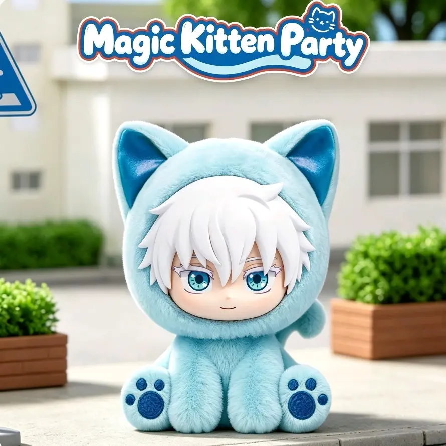 JJK Jujutsu Kaisen Cat Costume Sitting Plush Blind Box Season 2 | Cute Anime Plushie Toy & Gift (Single or Full Set)