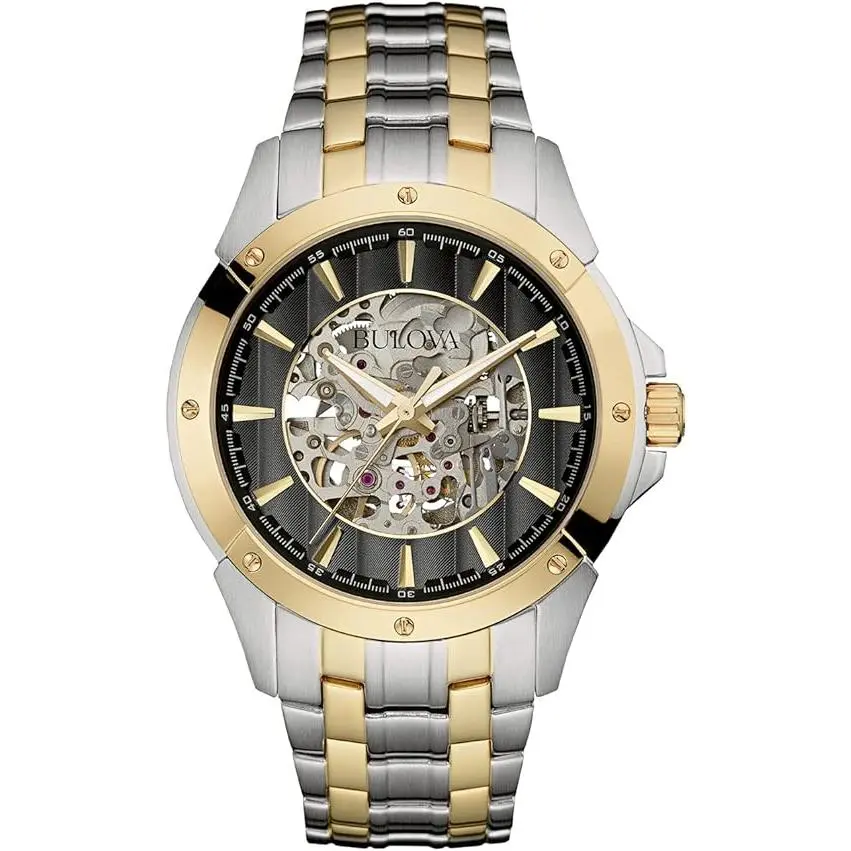 Bulova Classic Automatic Black Dial Mens Watch 98A146