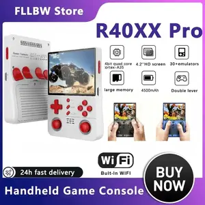 New Handheld Game Console R40xxpro Max, Dual Joystick, Online Function, 4.2 Inch IPS Screen, WiFi Multiplayer, Retro Arcade Style, Rechargeable Game Console
