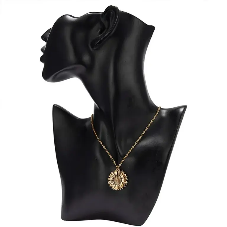 "Sunflower Locket Necklace: You Are My Sunshine Gift" Female Birthday Engagement Anniversary