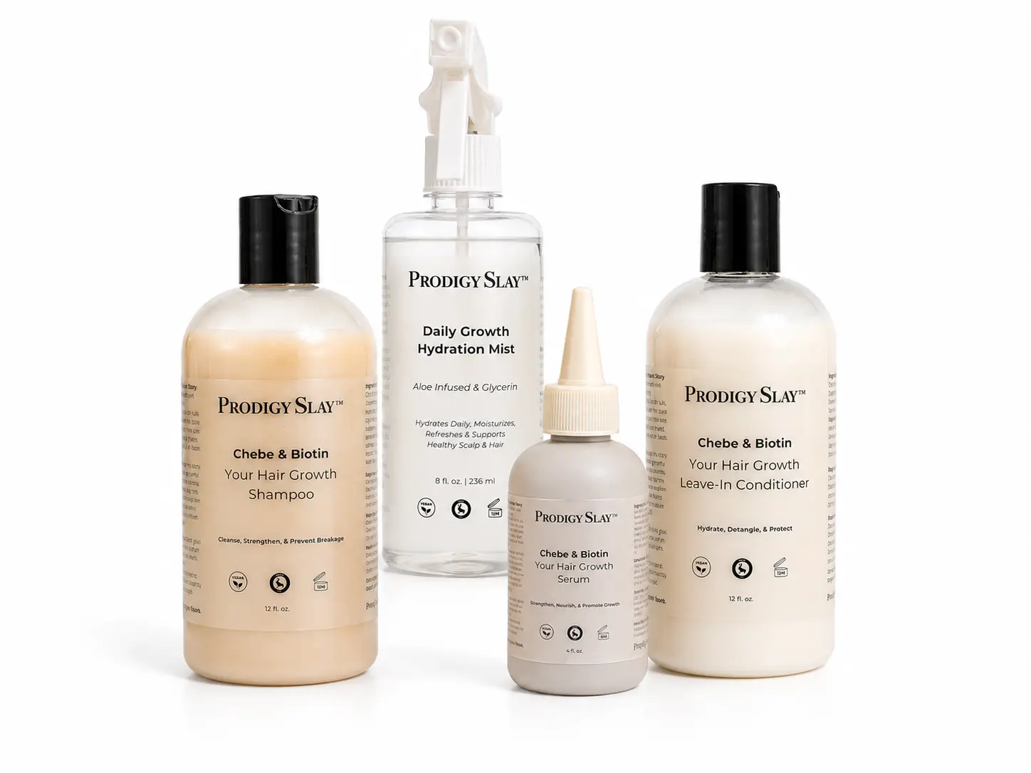Chebe 4-Step Hair Growth System for Coily and Curly Hair | Complete Routine for Length Retention & Breakage Control