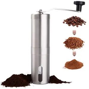 Stainless Steel Manual Coffee Grinder for Aeropress, French Press, Espresso & Drip Stainless Steel Manual Coffee Grinder for Aeropress, French Press, Espresso & Drip