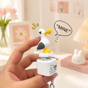 Seagull MINE! Button Keychain - Real Sound, LED Light, Funny Interactive Gag Toy Gift for Friends & Family summerwins