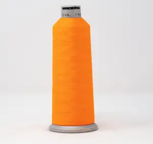 Madeira Polyneon - Ref. # 1946 -- Fluorescent Orange -- Weight #40 -- Machine Embroidery Thread -- 5500 Yards Cone