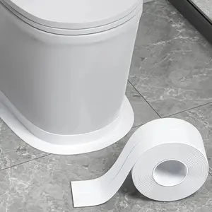 Caulk Tape 5-meter Extended Upgrade Version White Waterproof Self-Adhesive Stripfor Bathroom & Toilet Self-Adhesive Bathtub Wall Sealing Tape with Adhesive for Sink Edge Protection