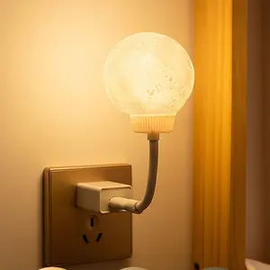 Moon LED Lamp Nightlight Desk USB-PoweredVoice-Activated Voice-Controlled Bedroom Light3 Color Dimming Bedroom Bathroom DecorationsBirthday Gifts Dimmable Mobile Smartphones