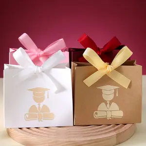20 Mini Graduation Gift Boxes, Phd Hat Design, Candy Box Set for Chocolate/gummy Worms/small Decorations, DIY Sticker Style, Class Graduation Souvenirs