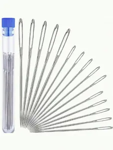 Big Eye Needle Bottle Set Of 18 Pieces New Home Hand Sewing Needles for Crafting and Sewing Projects Kit for DIY Sewing Projects Handmade