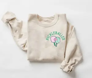 Pickleballer Sweatshirt, Preppy Pickleball Sweatshirt, Sports Shirt For Women, Cute & Comfortable Athletic Gift, Pickleball Gift for Her