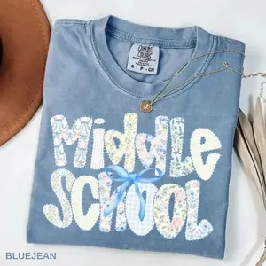 Comfort Colors Middle School Teacher Back To School First Day Of School Graphic Tshirt, Gift For Teachers, Casual Daily Wear, Apparel Made In The USA		