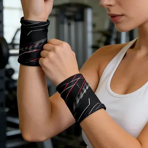 2 Piece Sports Sweat Wristbands, Ideal for Tennis Basketball Running Gym & Various Exercises, Casual Style, All Seasons