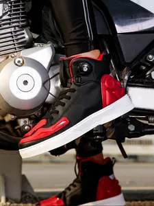 Men's Motorcycle Riding Shoes Waterproof Motocross Boots Anti-Slip Racing Shoes, Durable Motorbike Footwear for Safe Travel