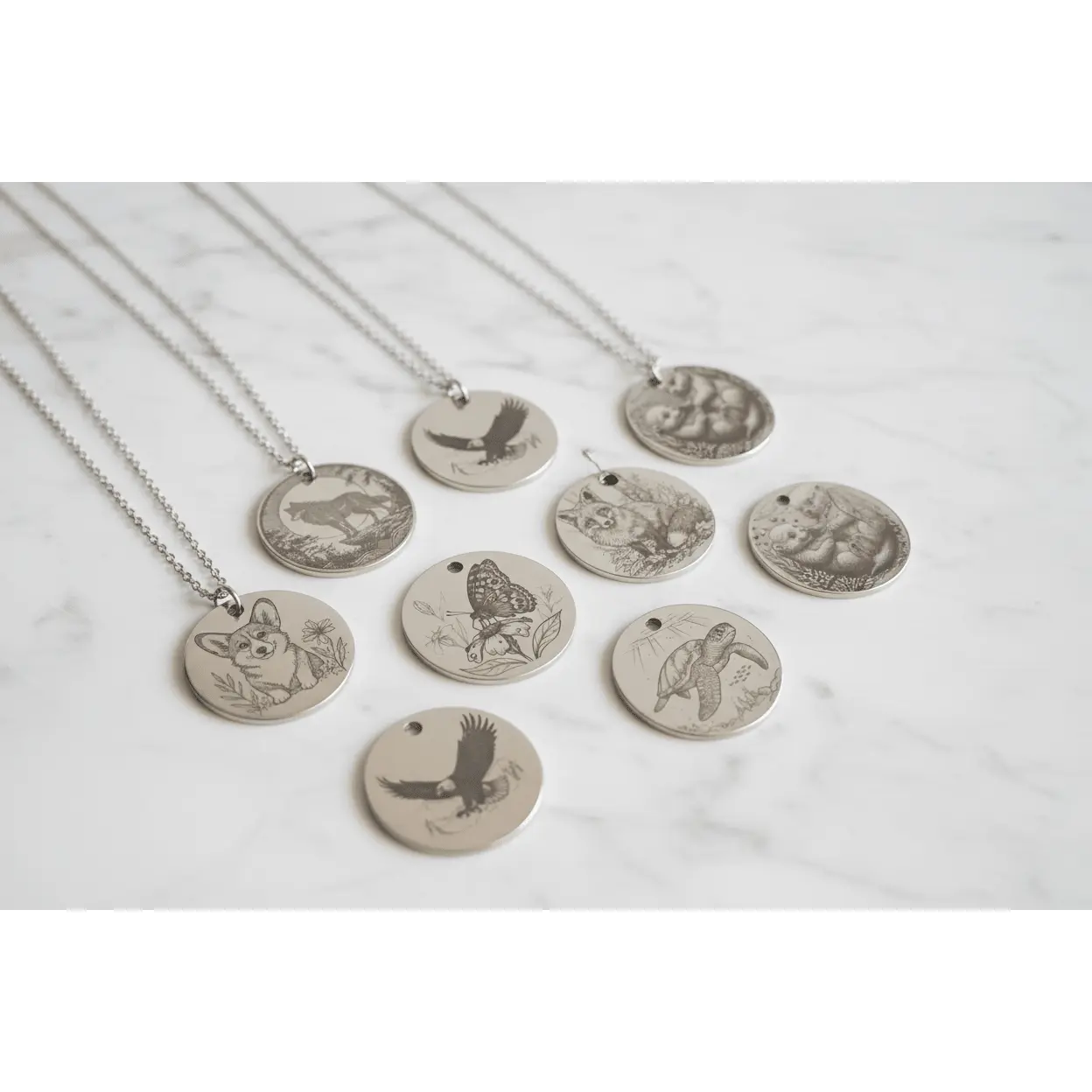 Personalized Graphic Pendant Necklace – Birthday & Bridesmaid Gift for Her, Stainless Steel