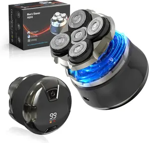 Magnetic 5D Head Shaver for Bald Men – High-Speed 10000 RPM Motor,Waterproof for Wet/Dry Shaving