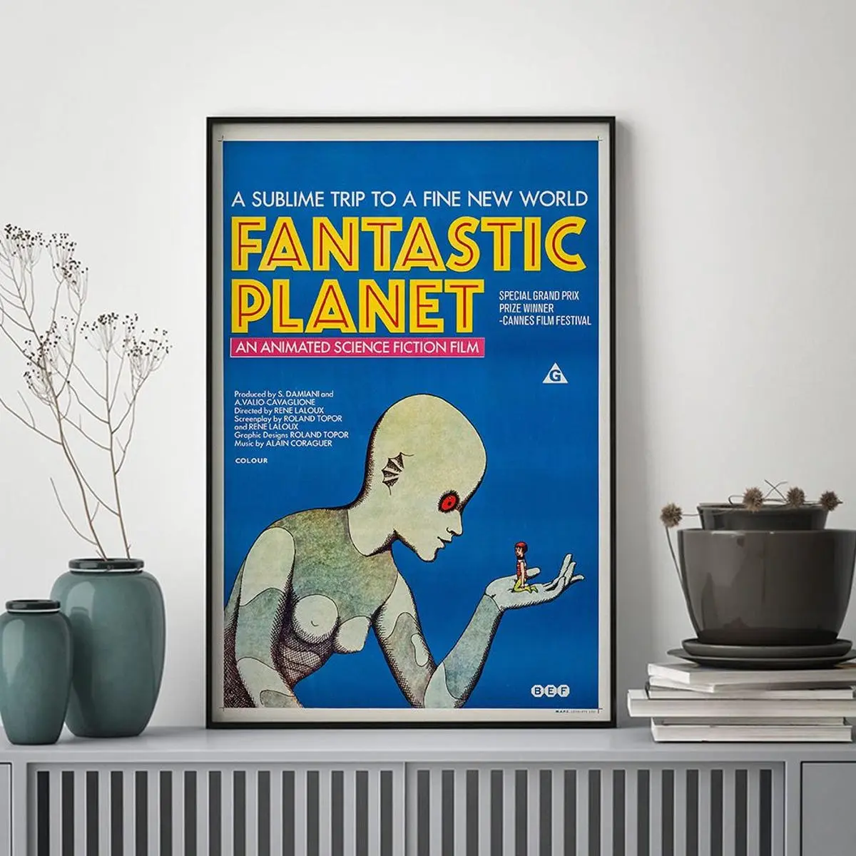 Fantastic Planet Poster, Cult Movie Collectible, Gift for Film Buffs, Classic Sci-fi Animation, Unique Home Decor, Vintage Art Print Unframed, Room Decor