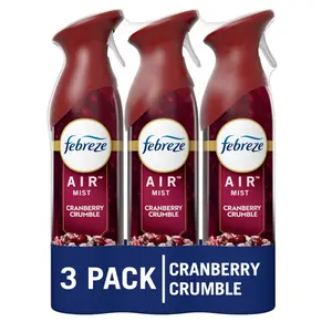 Air Freshener Spray, Odor-Fighting Room Spray, Cranberry Crumble Scent, 8.8oz, 3 Count