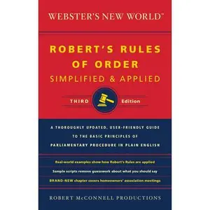 USED-Webster's New World Robert's Rules of Order Simplified and Applied, Third Ed. by Robert McConnell Productions (Paperback)