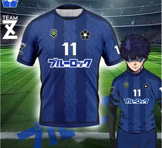 2026 Blue Lock ISAGI Tee Eleven Jersey Isagi T-shirt Men And Women Clothing Character Print Tops Mans T Shirts