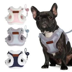 Adjustable Nylon Dog Harness Set for Autumn Winter, Warm Pet Chest Strap for Medium Dogs & Cats, Outdoor Use, Comfortable Fit, Adjustable Safety Harness, No Tangle Leash