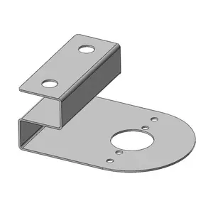 Stainless Steel Downward Facing Frame Light Bracket With 1 Watermelon Light Hole And Rivet Nut Mounting