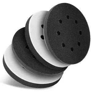 4 Pack Orbital Sander  Pad, Professional  Sanding Pads for Orbital Sander, 5 Inch 8 Holes Hook and Loop Sponge Sanding Interface pad