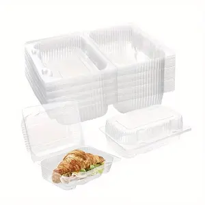 disposable Plastic Thick  Pastry Box, Food Grade  PET cake Container, Odorless Clear Bakery Box for Muffins Cookies – For Home Restaurant Bakery Shop Use
