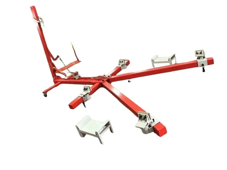 Auto Body Frame Puller Straightener + Clamps + Foot Pedal Pump
