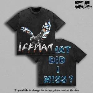 ''Ice Man'' Album Official Graphic For Team Drizzy High-Quality Washed T-Shirt, What Did I Miss Drake Drizzy Fan Graphic Tee, Ice-Man Album Merch Streetwear Graphic Shirt, Gift for Drake Fans Vintage Collector Tee