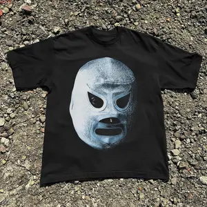 El Santo Lives' Heavyweight Unisex T-Shirt, Big Head Vintage