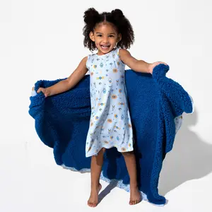 The Eye Blue Sherpa Bamboo Blanket