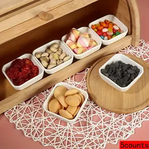 Ceramic Dipping Bowl Set, 5 Counts/set Mini Sauce Bowl, Seasoning Bowl, Dessert Bowl, Snack Bowl, Serving Bowl for Home Kitchen Party