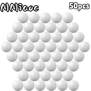 50pcs Fun Beer Ping Pong Balls, Plastic Balls, 40MM Ping Pong Balls, for Arts and Craft, Carnival Pool Games, Party Decoration Pet Toy Family Gatherings