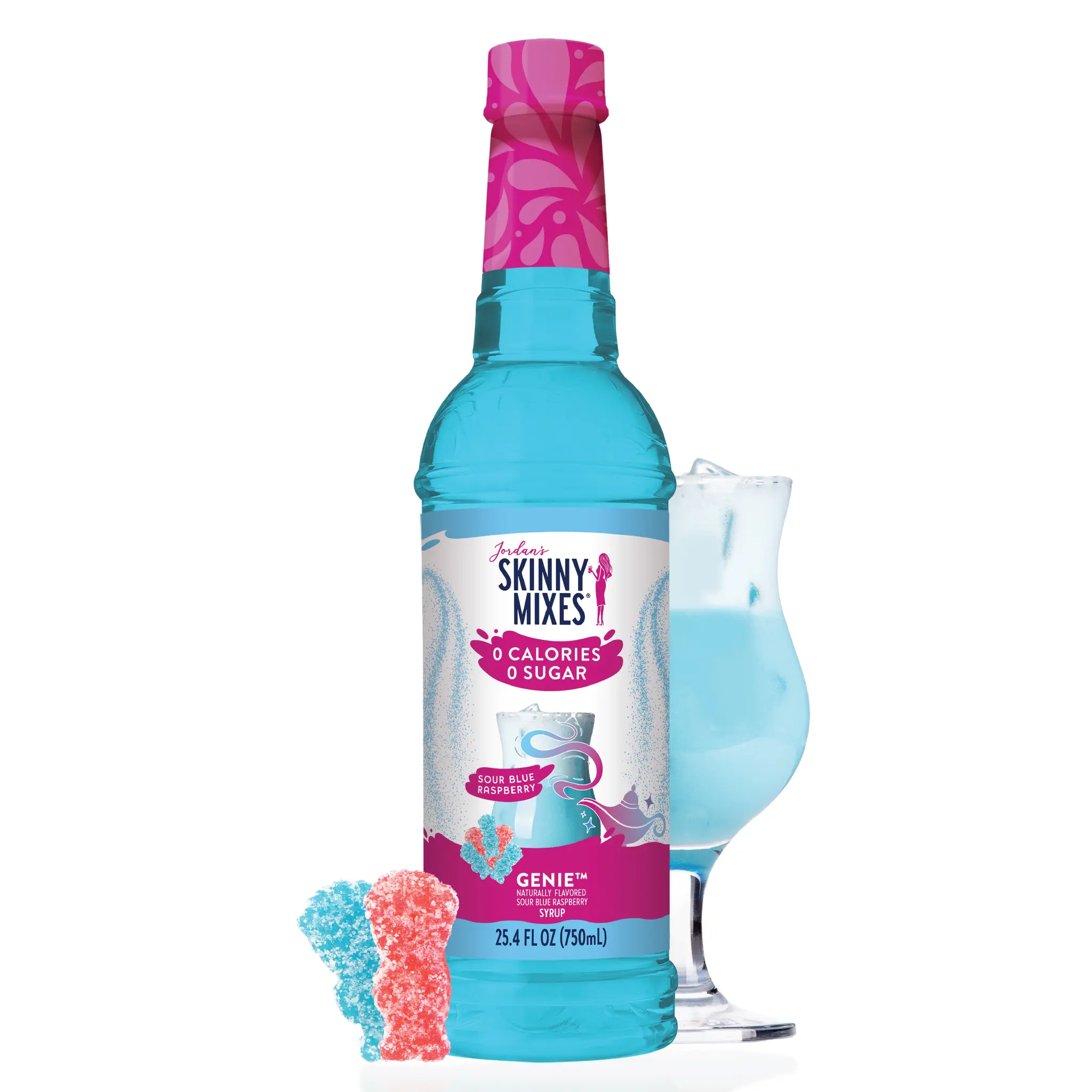 Sugar Free Genie™ Syrup - Sugar Free Sour Blue Raspberry Syrup Beverage Sweet Sugar Free Genie™ Syrup - Sugar Free Sour Blue Raspberry Syrup Beverage Sweet