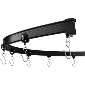 Black Flexible Ceiling Mount Curtain Track (20 ft),  Curtain Track System, Ceiling Track for Curtains, Room Divider Ceiling Track System, White
