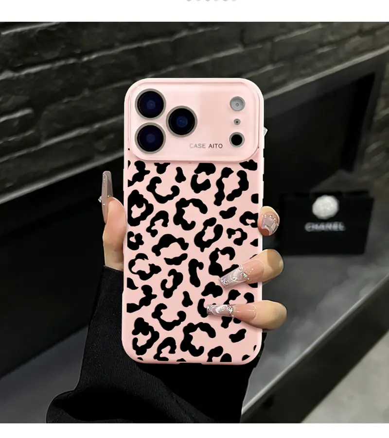 Wine Red Leopard Print Pattern Phone Case, Suitable for iPhone 18Pro ...