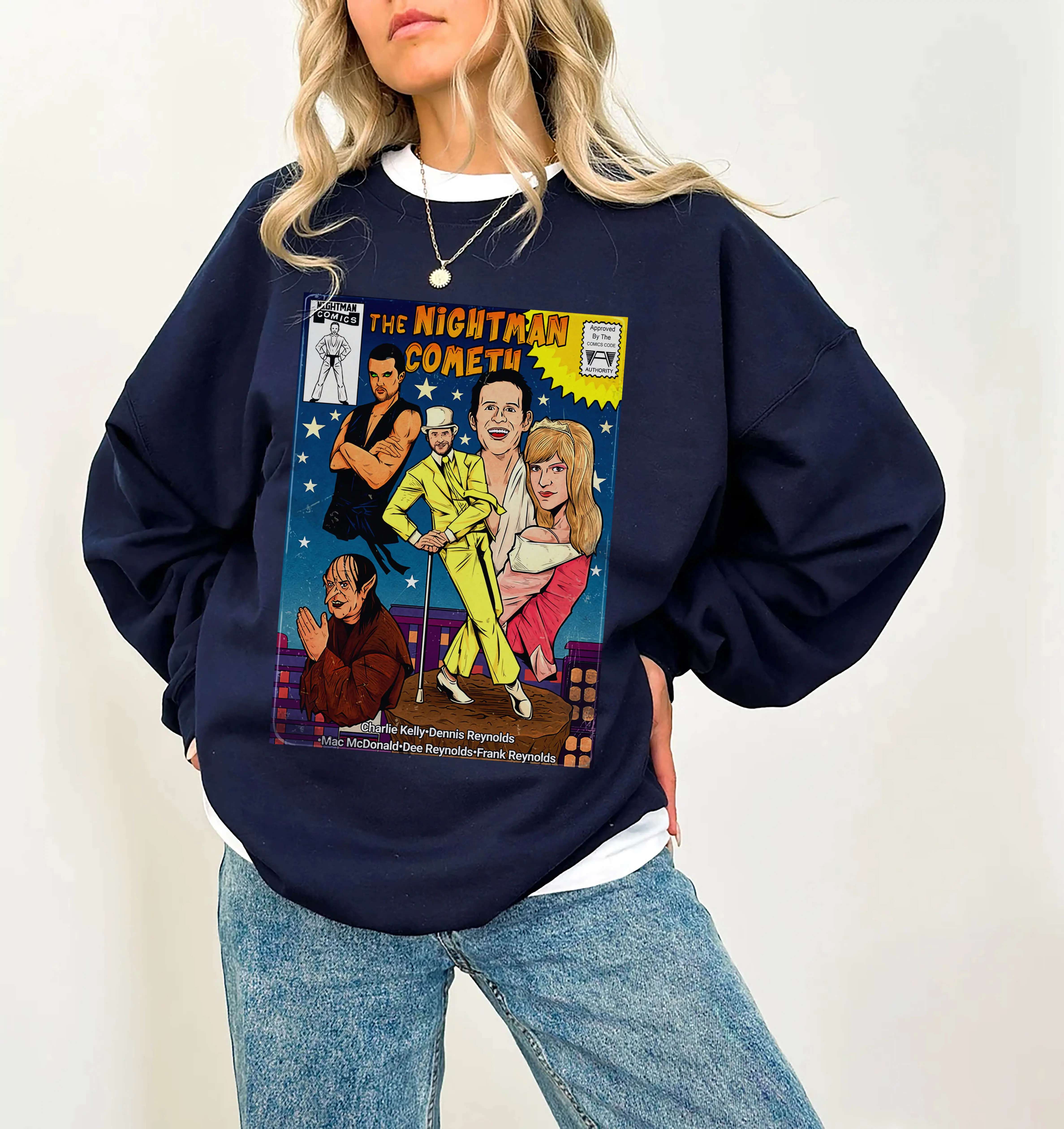 It's Always Sunny In Philadelphia The Nightman Cometh Retro Vintage Unisex Classic Shirt, The Nightman Cometh Shirt