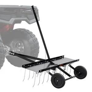 VEVOR Tow Behind Dethatcher, 60 - inch Tow Dethatcher with 24 Steel Tines, Lawn Dethatcher Rake for ATV or Mower, Tow Behind Lawn Rake with Lift Handle for Leaves, Pine Needles, and GrassVEVOR Super Brand Day