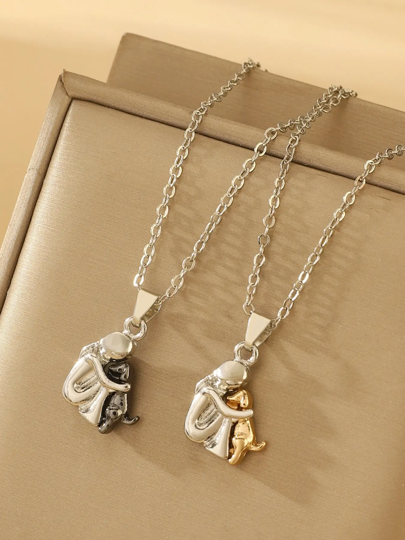Dog mom necklace, a delicate pendant for a lady's embrace of a dog, a gift for her, a pet lover, for the mother of the first puppy, a birthday gift