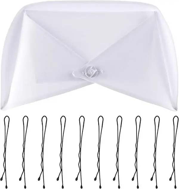 White Nurse Hat Headband Nurse Cap Costume With 10 Pins For Nursing School Graduation Party Cosplay Halloween Dress Up