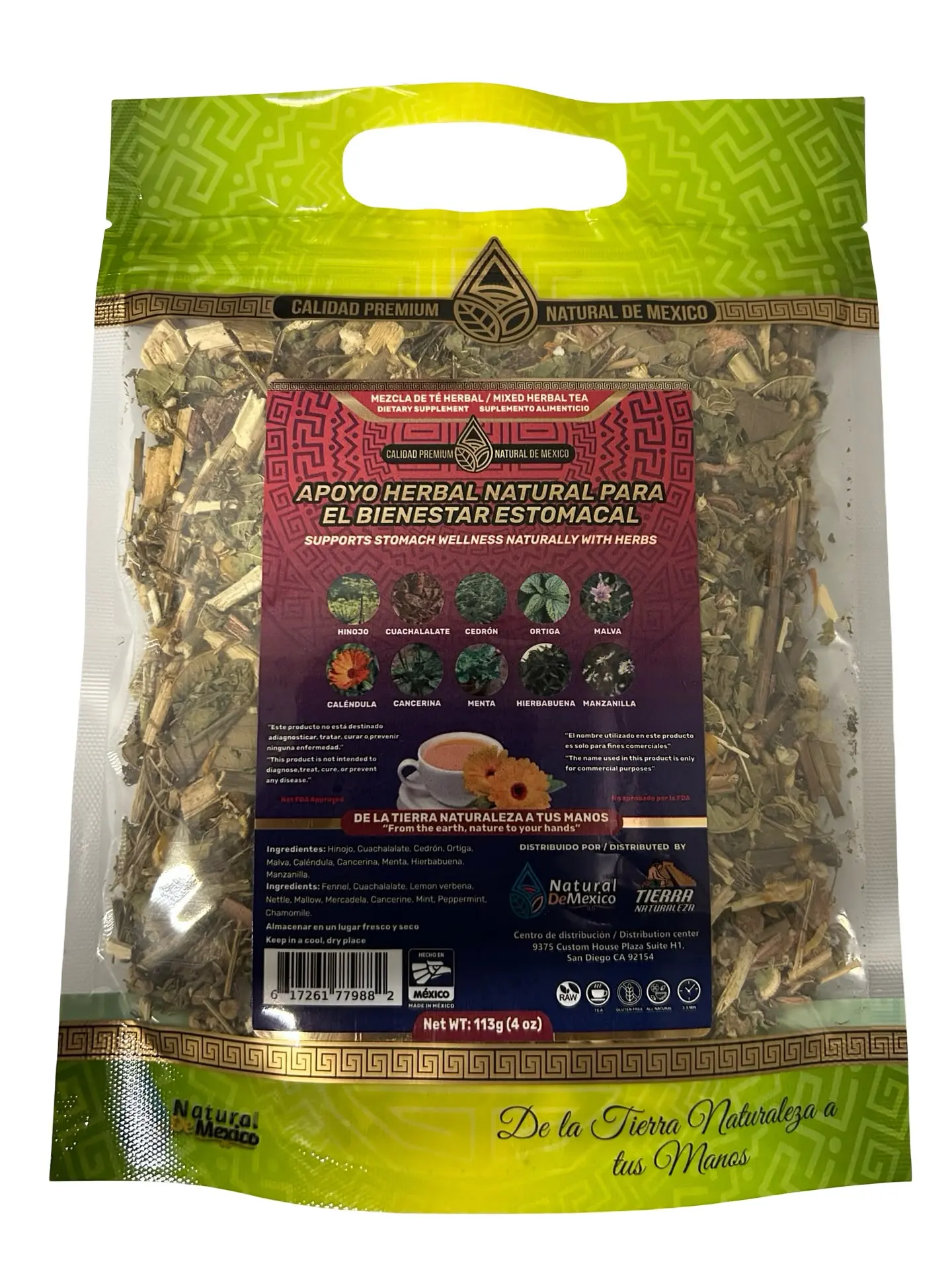 Compuesto Gastritis Support Herbal Compound Natural Mexican Tea Wild Crafted 4 Oz.