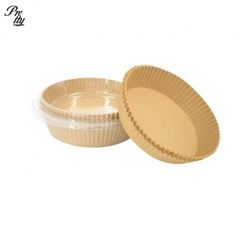 100 Pcs Non Stick Air Fryer Paper Pads Circle Disposable Eco Friendly Biodegradable Baking Roasting Deep Frying Parchment Paper for Home Hotel Commercial Use Unique Household Items Love Gifts Ideas Halloween Christmas