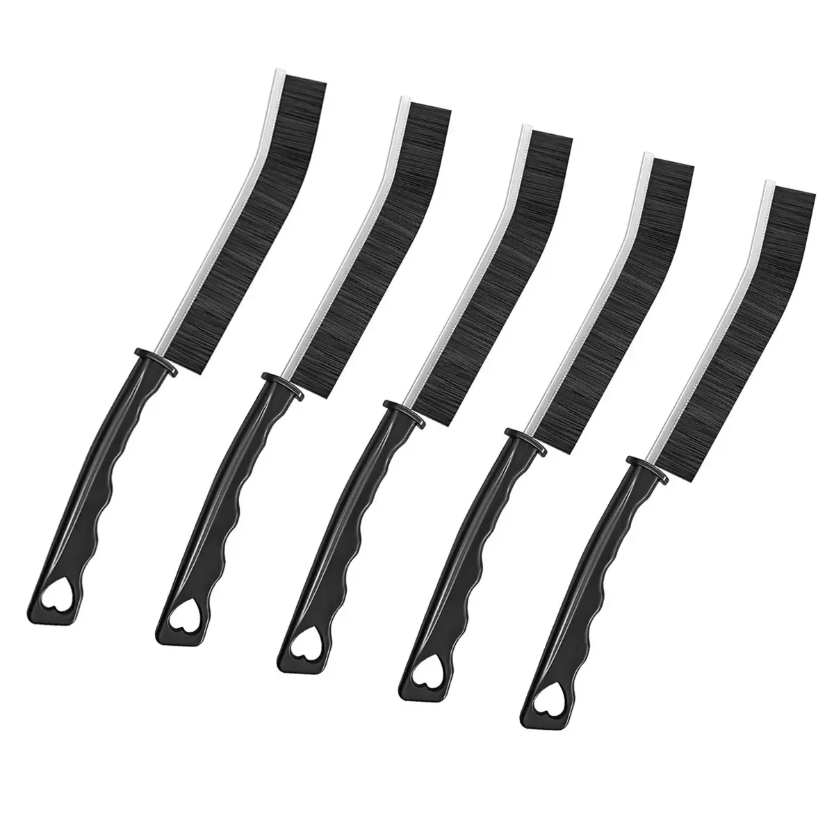 6 Pcs Hard Bristle Multifunctional Crevice Cleaning Brush Squeegees, Home Care Cleaning Tool for Gap Cleaning, Hard Bristle Squeegees