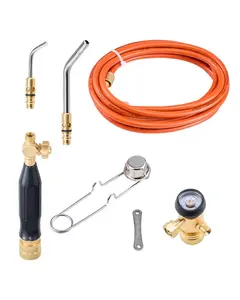 Air Acetylene Torch Kit for Welding and Brazing, Gas Torch with Hose, Regulator, and Valve, All-in-One Welding System for Metalworking Projects, Includes Safety Accessories, Durable, Portable, Easy-to-Use