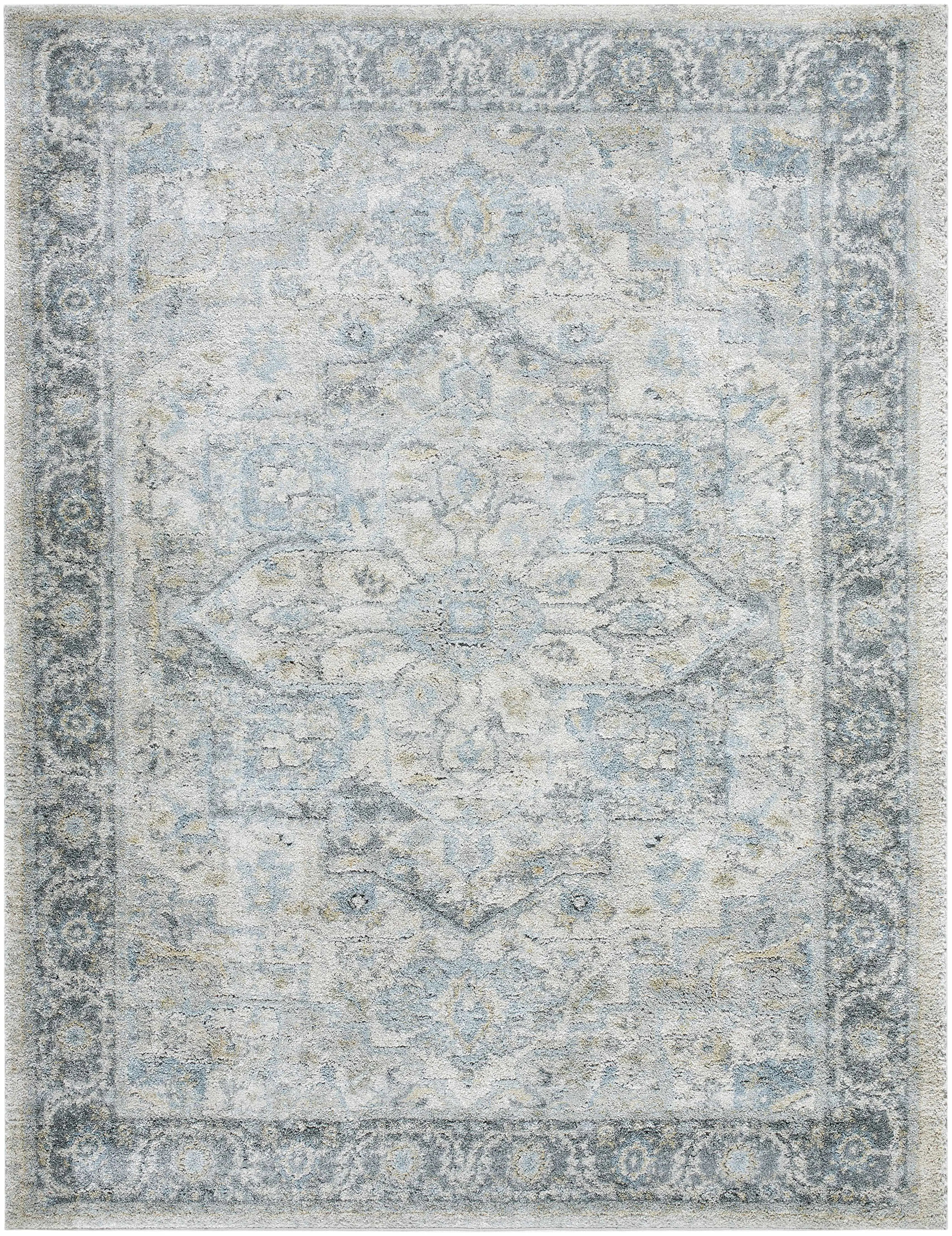 Akshay Light Gray Thick Luxe Rectangle Geometric Glam Modern Floor Rug, Decorative Indoor Use Home Decor Textile