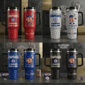 Cruz Azul Champion Meme Tumbler 20oz 40oz, Funny Football Supporter Travel Mug, Soccer Fan Drinkware Gift, Insulated Cup With Straw Handle