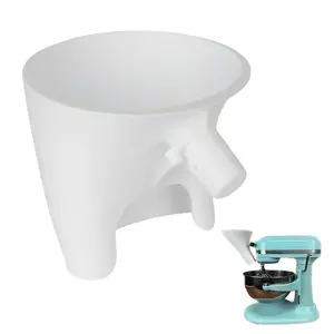 Flour Funnel for Kitchen Aid Mixer :Stand Mixer Attachment for  Artisan KSM150/5QT - Mess-Free Pouring for Flour & Egg Liquid, Ideal for  Bakers(White)